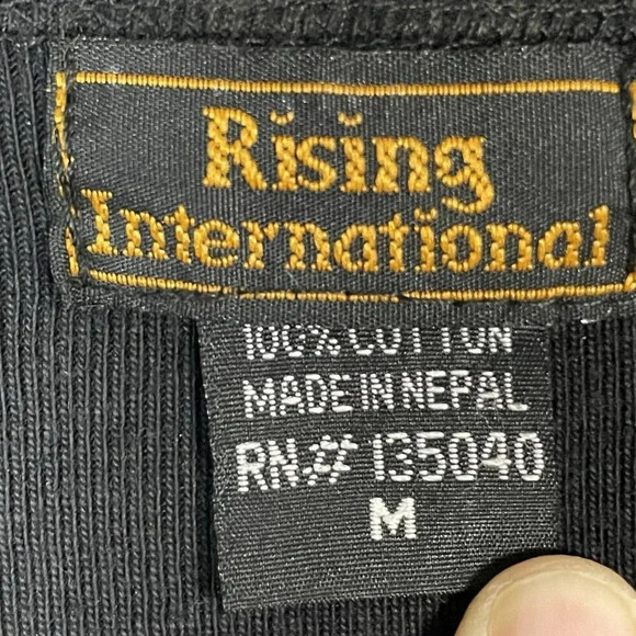 Rising International Top Size Medium M Boho Embroidered 3D Art To Wear Patchwork - Picture 6 of 16